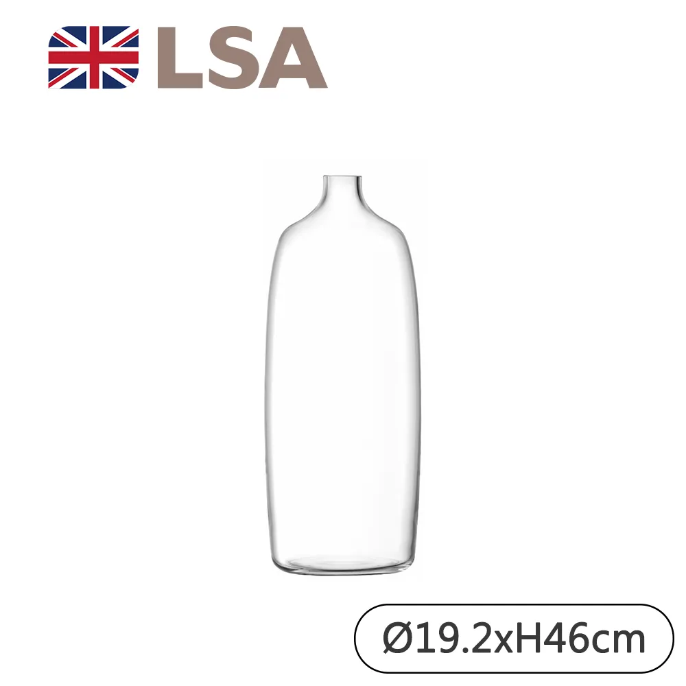 【LSA】VESSEL寬底窄口花瓶H18cm-透明(英國手工玻璃家居藝品) 歷史價格詳細信息