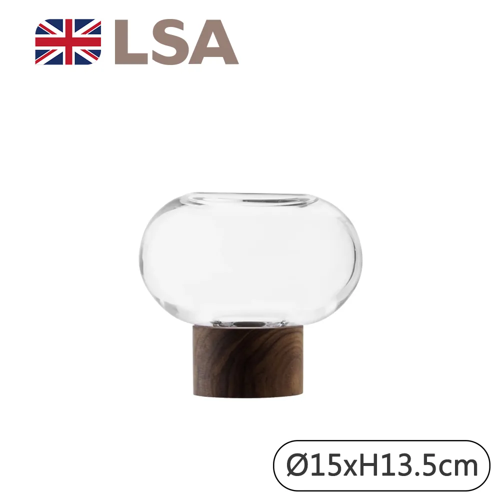 【LSA】OBLATE橢圓花瓶附底座H21.5cm-琥珀色 歷史價格詳細信息