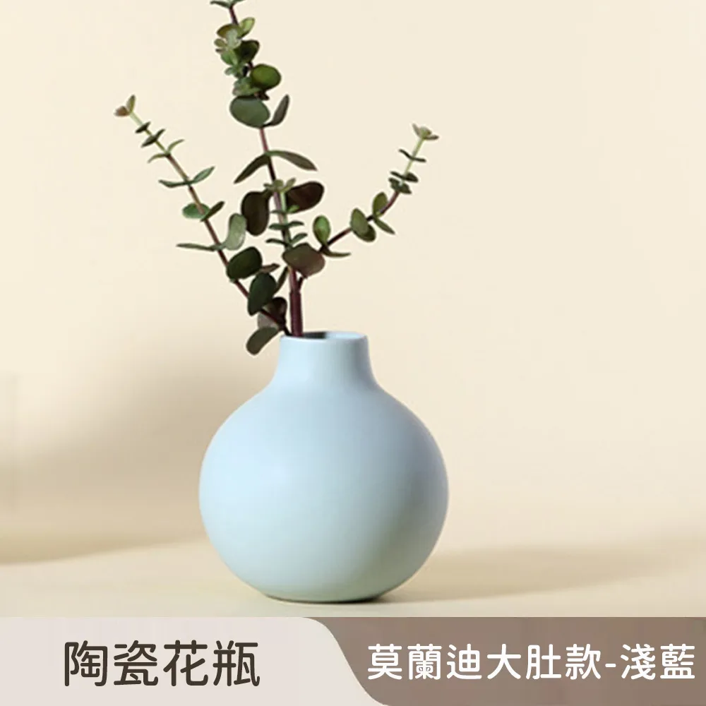 【好拾選物】陶瓷花瓶/莫蘭迪啞光/大肚款/高款-4入組 歷史價格詳細信息