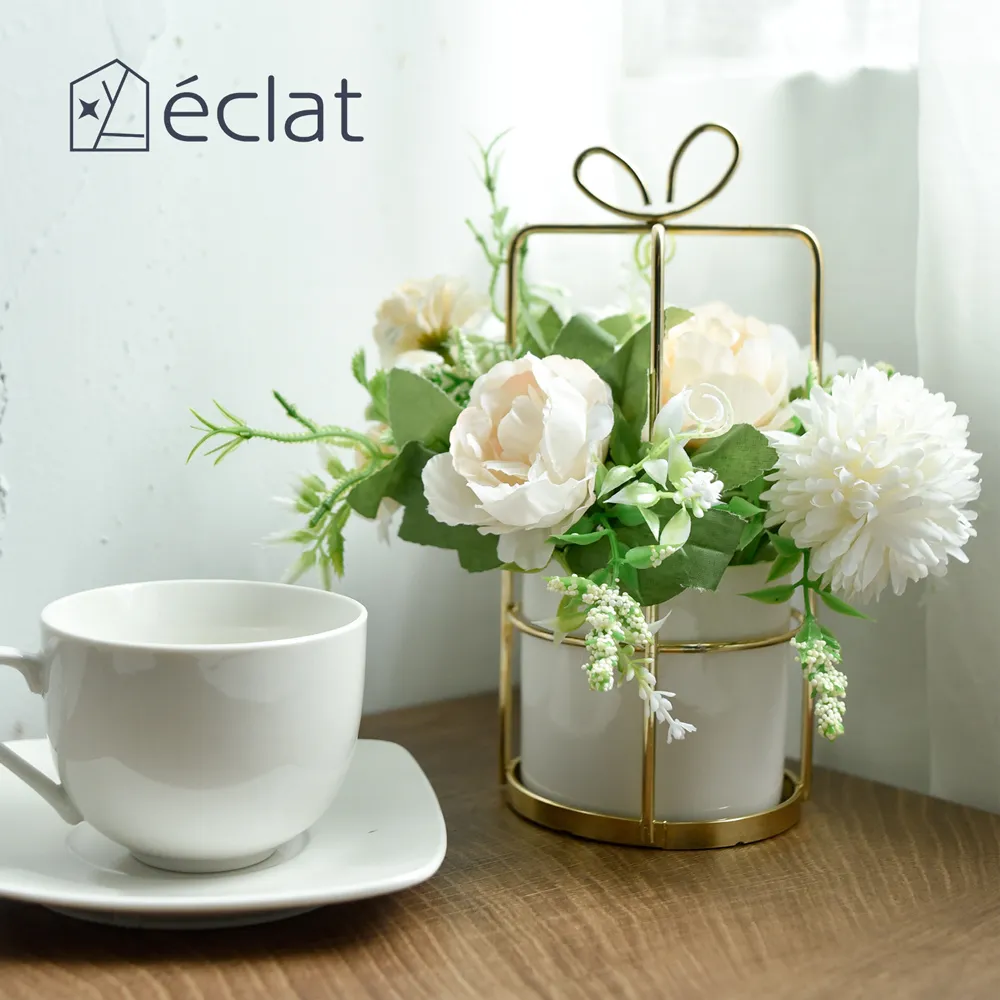 éclat 匠心花藝陶瓷金工璀璨意境仿真花架 粉紅佳人 歷史價格詳細信息