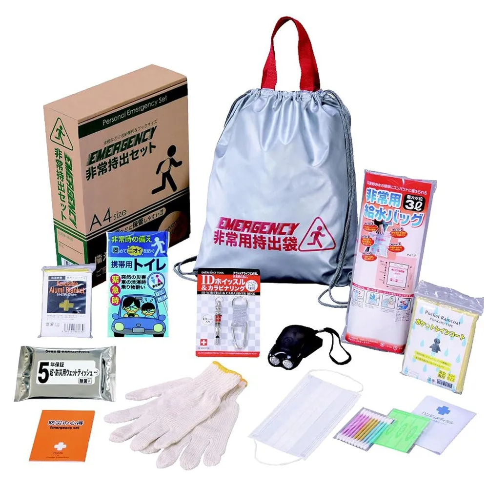 地震防災避難包(背包、警報器、哨子、輕便雨衣、棉手套、保溫急救毯、瑞士刀) 歷史價格詳細信息