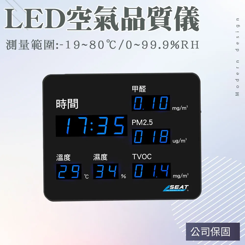 130-LEDC6 LED空氣品質儀(偵測 pm25 甲醛 日期) 歷史價格詳細信息