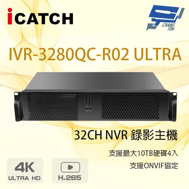 【ICATCH 可取】32路 NVR 錄影主機 800萬 支援8顆監控硬碟 IVR-3280QC-R03 ULTRA 歷史價格詳細信息
