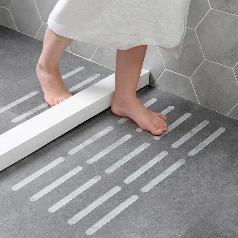 10條入 透明浴室防滑貼條 VA壓克力無痕貼防滑條 立體紋路摩擦力防滑膠帶 價格比較,價格查詢,歷史價格詳細信息