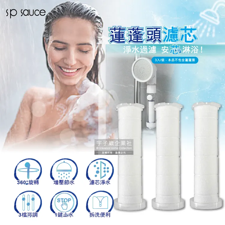 日本sp sauce-蓮蓬頭專用替換濾芯 3入/袋 (本品不包含蓮蓬頭須加購) 歷史價格詳細信息