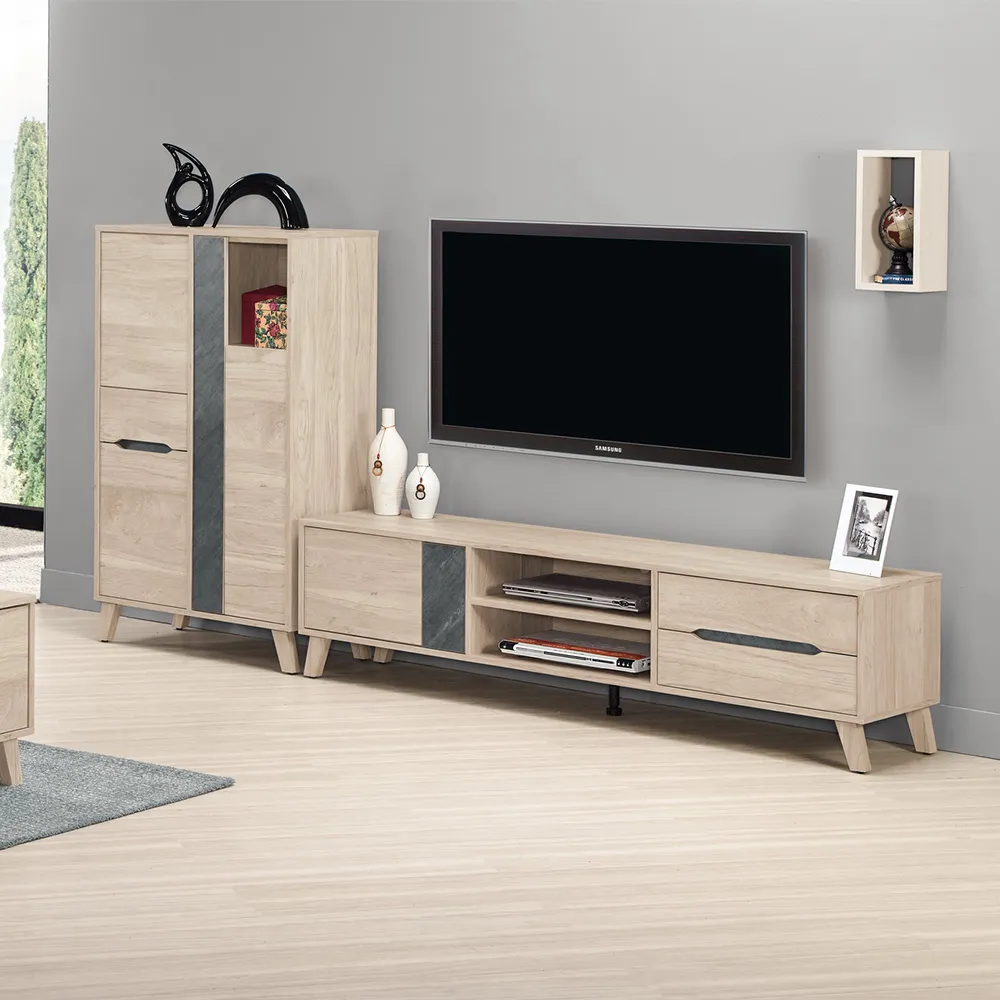 Boden-米姆L型雙色布沙發組-贈抱枕(三人座+腳椅) 歷史價格詳細信息