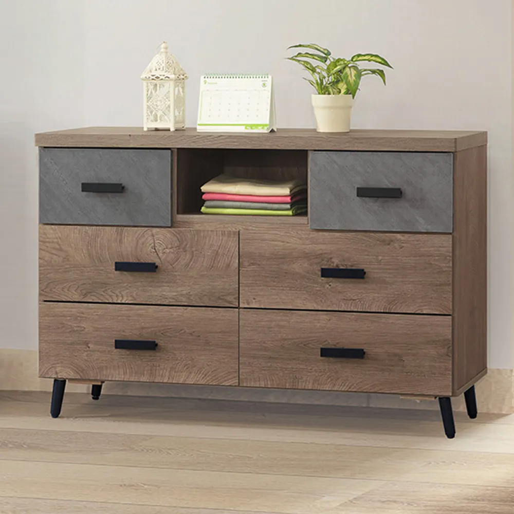 Boden-奧米4.9尺工業風仿石面四抽電視櫃/長櫃/視聽櫃 歷史價格詳細信息