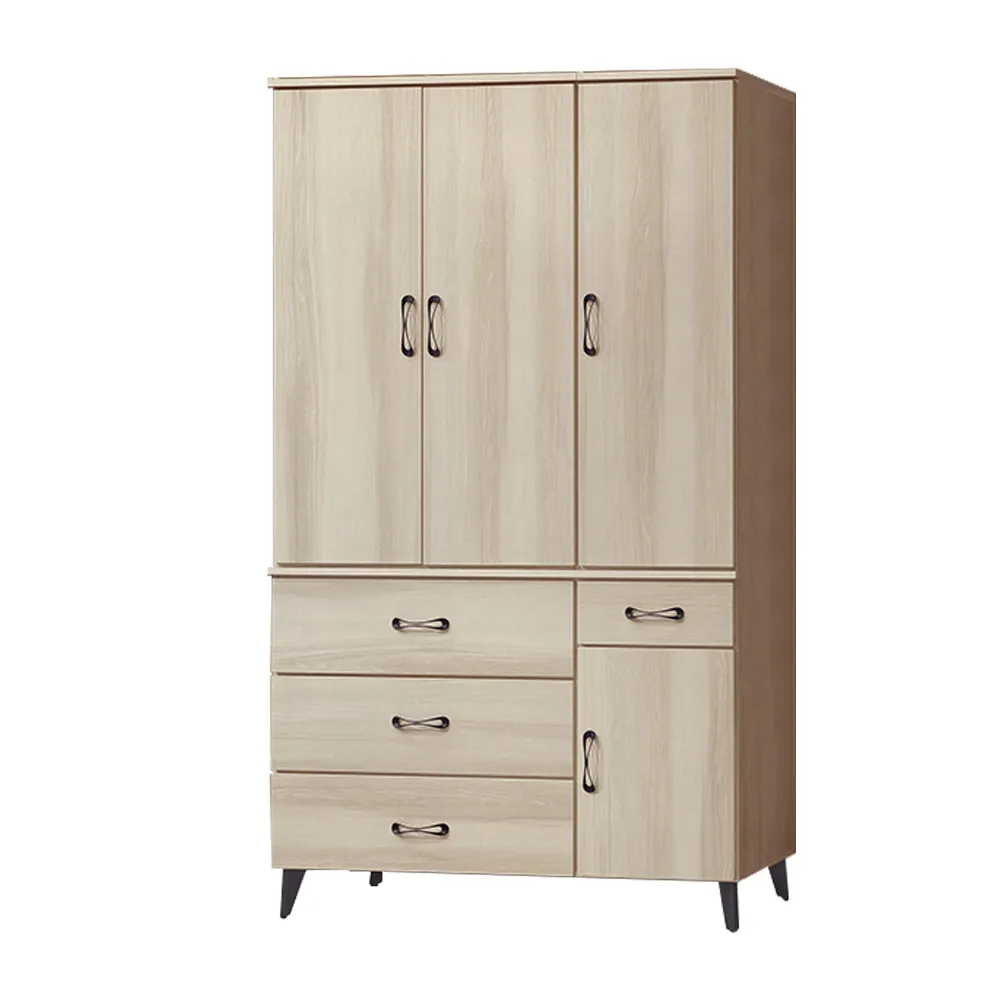 Boden-美娜4.7尺多功能收納衣櫃組合(單吊+二門三抽) 歷史價格詳細信息