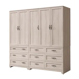 Boden-曼蒂6.7尺多功能收納加高型衣櫃組合(三門六抽+二門三抽+棉被櫃) 歷史價格詳細信息