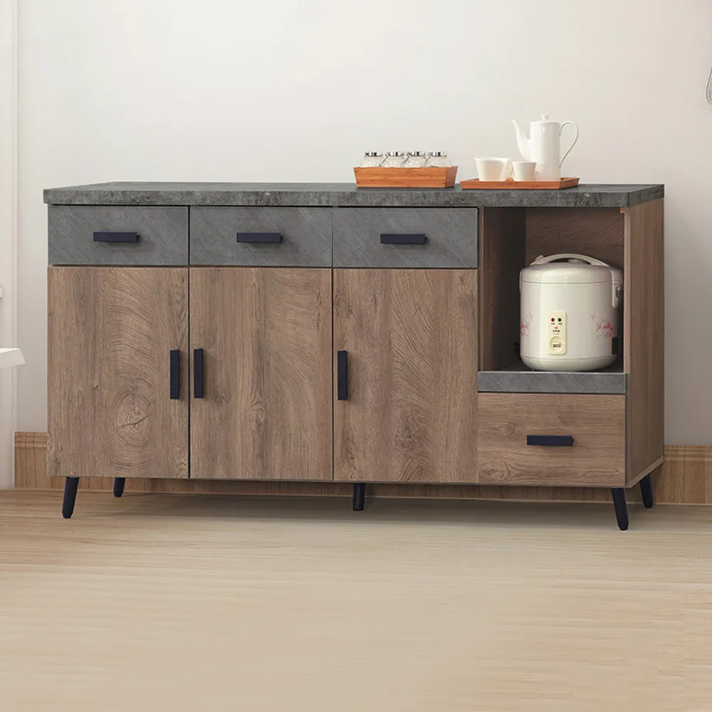 Boden-奧米5尺工業風雙人床組(附插座床頭箱+三抽收納床底)(不含床墊) 歷史價格詳細信息