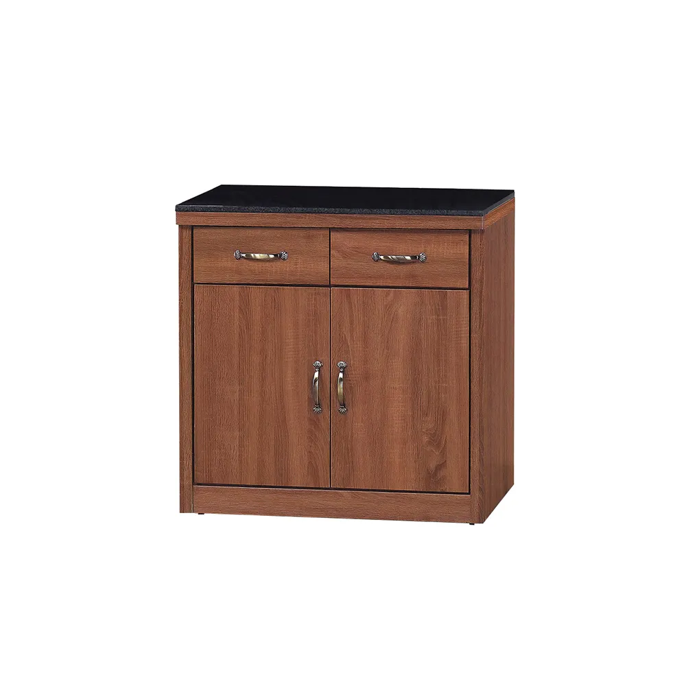 Boden-雷倫4尺工業風黑色石面收納高餐櫃/碗盤櫃/電器櫃(上座+下座) 歷史價格詳細信息