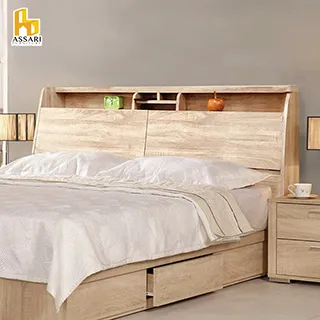 ASSARI-藤原收納插座布墊床頭箱(雙大6尺)(寬182x深30x高92cm) 歷史價格詳細信息