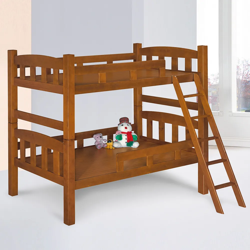 派克3.5尺柚木色雙層床  (大台北免運費)促銷價13200元【阿玉的家2019】 歷史價格詳細信息