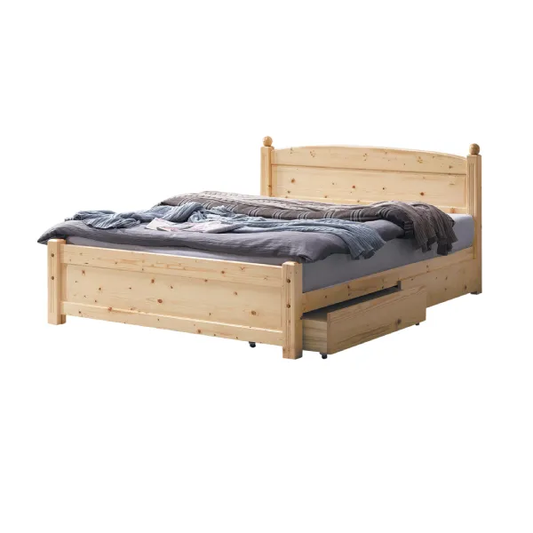 收納床雙人實木藤編主臥1米8北歐復古小戶型中古風儲物法式落地床 歷史價格詳細信息