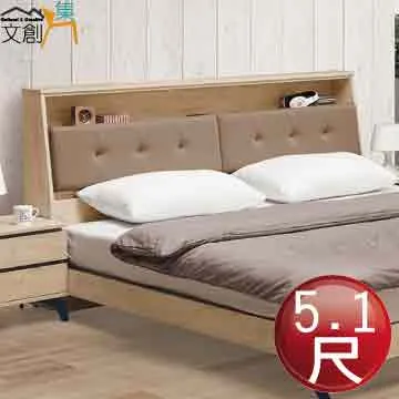 [文創集]魯達  時尚5尺皮革雙人床頭箱(二色可選＋不含床底&床墊) 歷史價格詳細信息