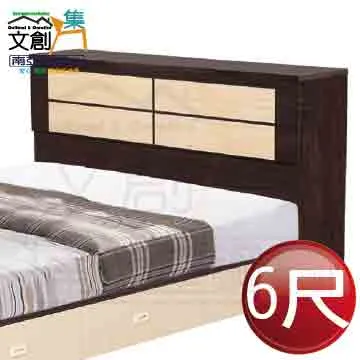 【文創集】南亞塑鋼 多隆多彩6尺雙人加大床頭片(不含床底＋不含床墊) 歷史價格詳細信息