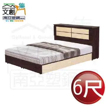 【文創集】南亞塑鋼 多隆多彩6尺雙人加大床頭片(不含床底＋不含床墊) 歷史價格詳細信息