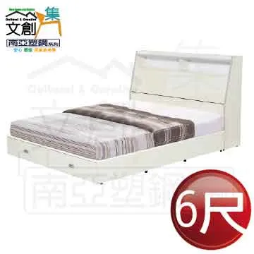 【文創集】南亞塑鋼 多隆多彩6尺雙人加大床頭片(不含床底＋不含床墊) 歷史價格詳細信息