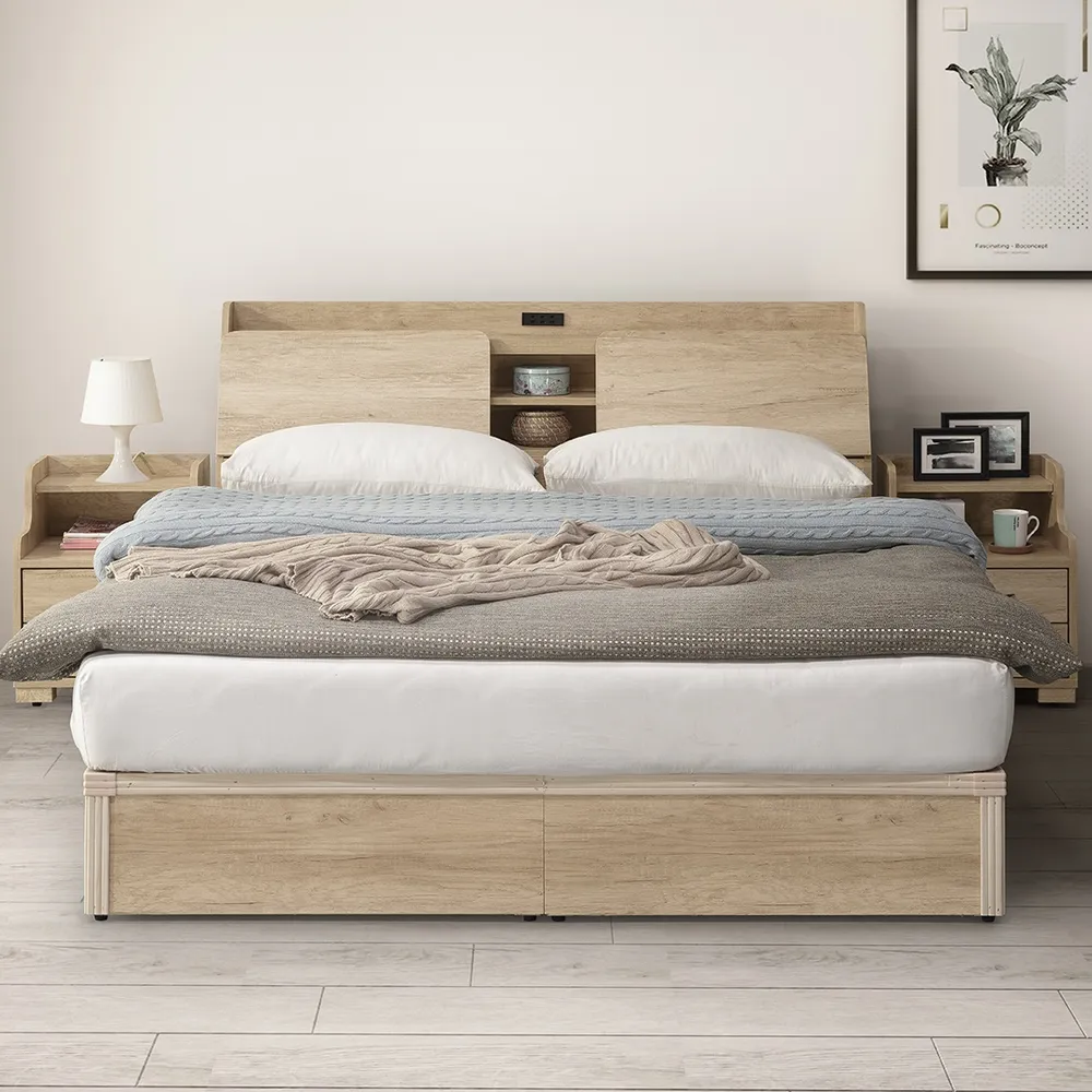 日本直人木業-ERIC白原切5尺雙人無框掀床 歷史價格詳細信息