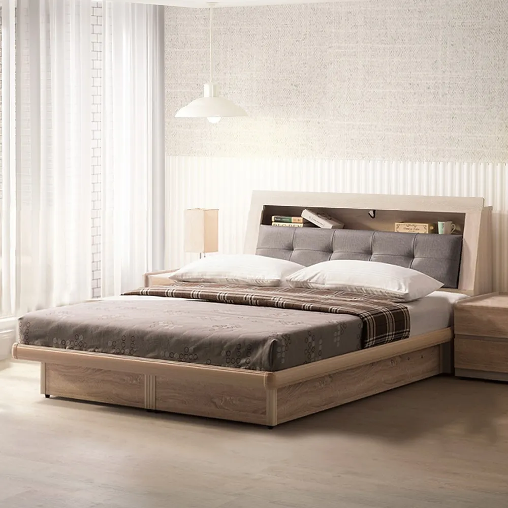 直人木業-水舞原切木雙層收納雙人加大6尺床組(兩抽可以放左邊或右邊) 歷史價格詳細信息