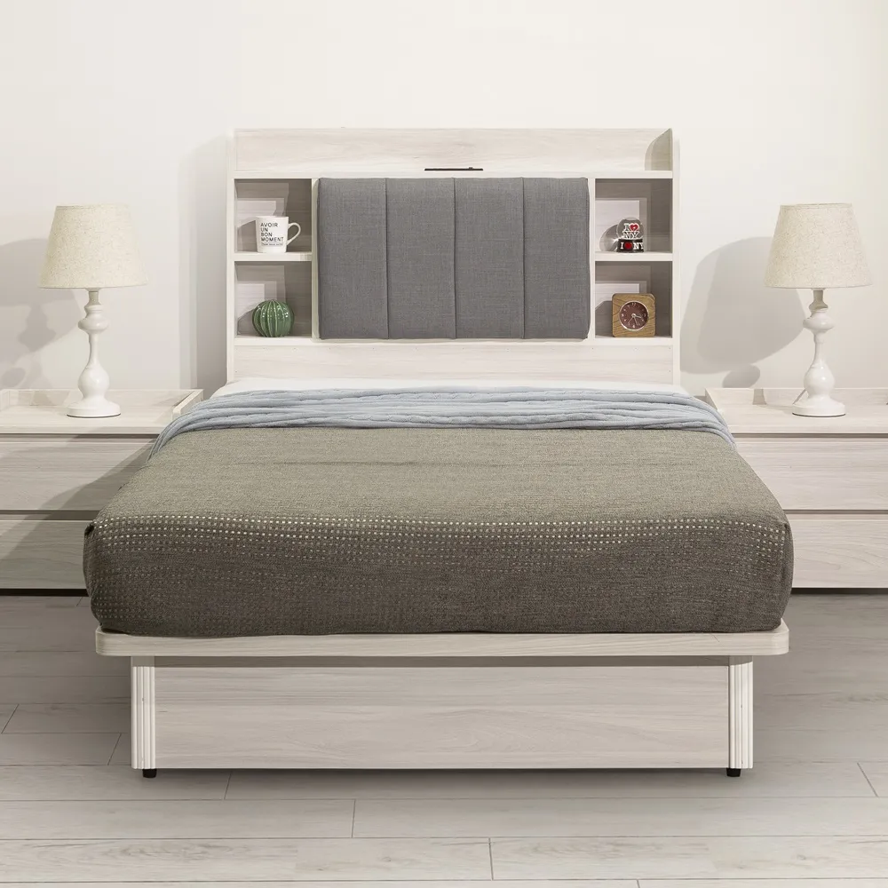 【直人木業】極簡風白榆木199公分高被櫥衣櫃(一個三抽加120公分滑門衣櫃) 歷史價格詳細信息