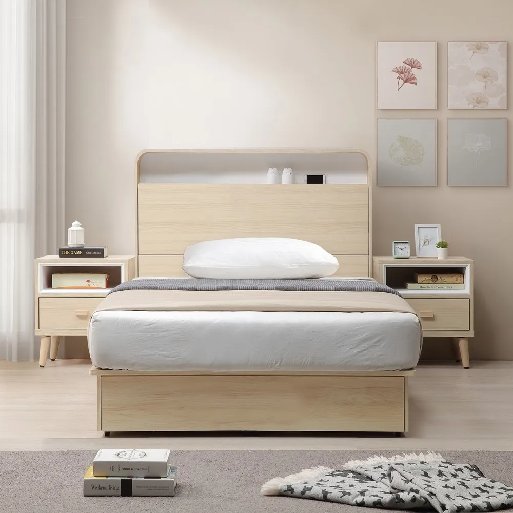 【直人木業】北歐風白楓木簡約床頭櫃49cm 歷史價格詳細信息