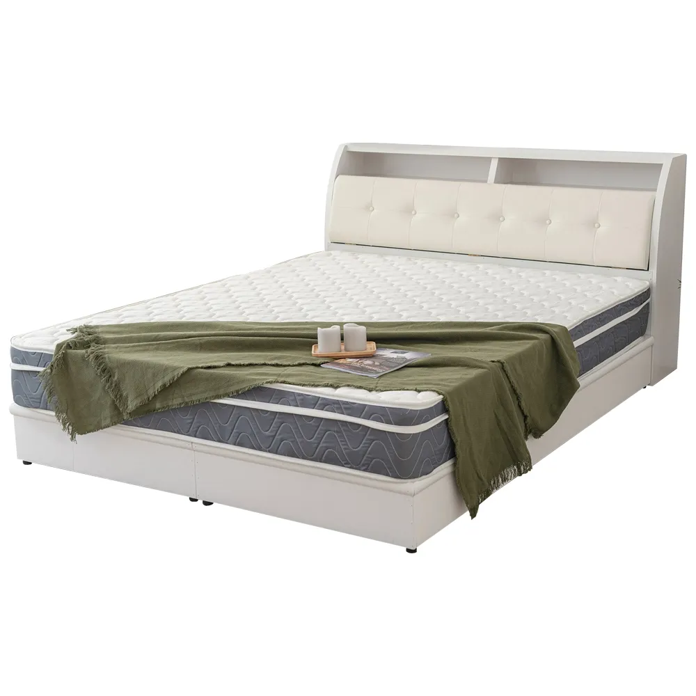 【KIKY】小吉岡貓抓皮靠枕二件床組單人加大3.5尺(床頭片+六分抽屜床底) 歷史價格詳細信息