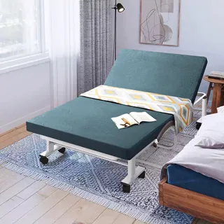 【Cest Chic】哲學之道6段收納折疊床-幅80cm(可拆洗免安裝)-深藍 歷史價格詳細信息