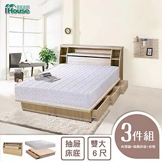 IHouse-秋田 日式收納房間組(床頭箱+六抽收納) 歷史價格詳細信息