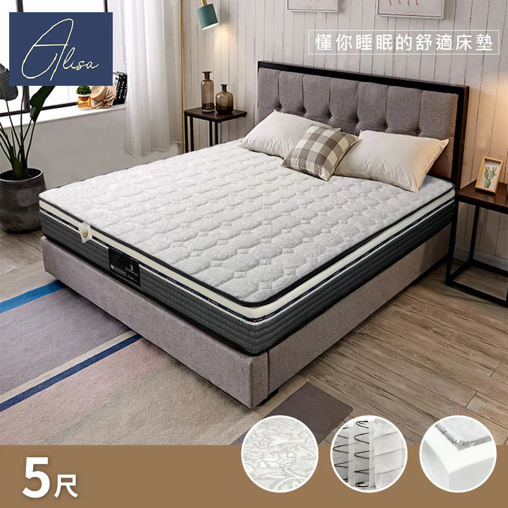 Alisa 防螨抗菌靜音獨立筒床墊-單人3.5尺 歷史價格詳細信息