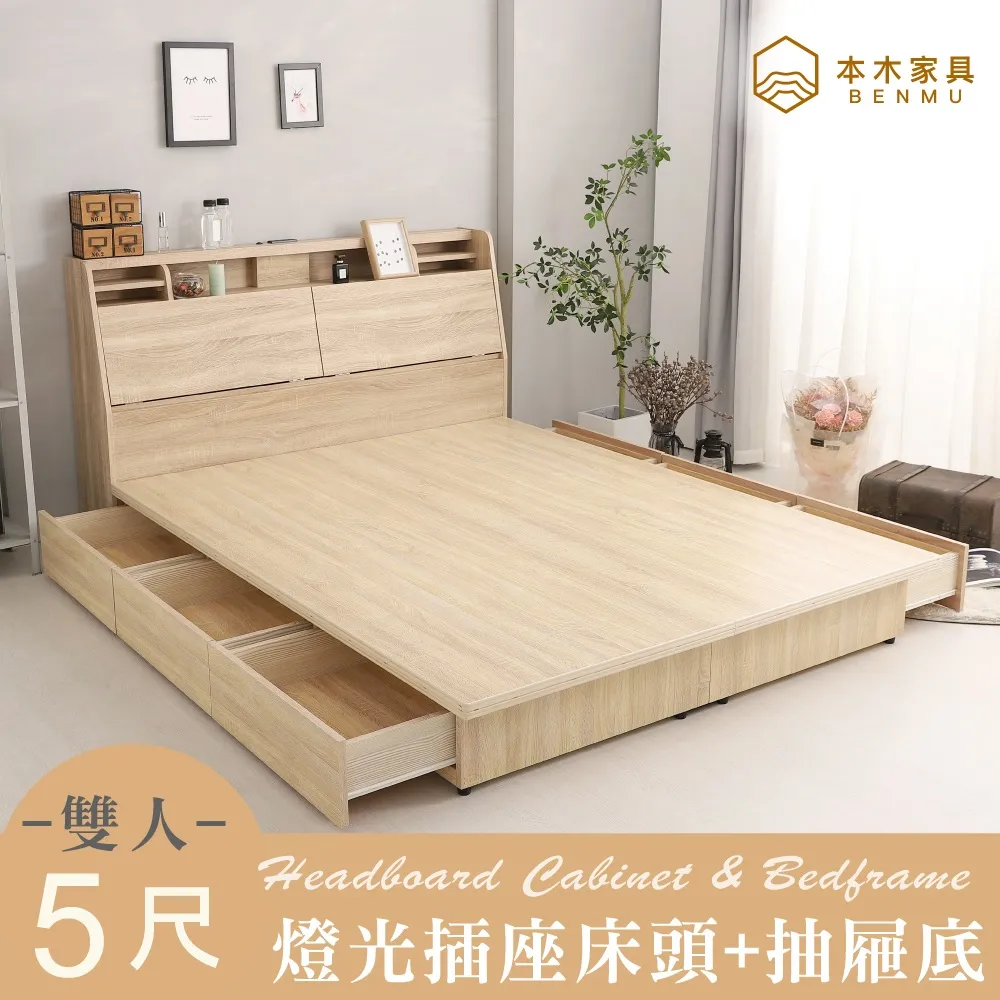 【本木】薩魯 LED燈光收納床頭-單大3.5尺 歷史價格詳細信息