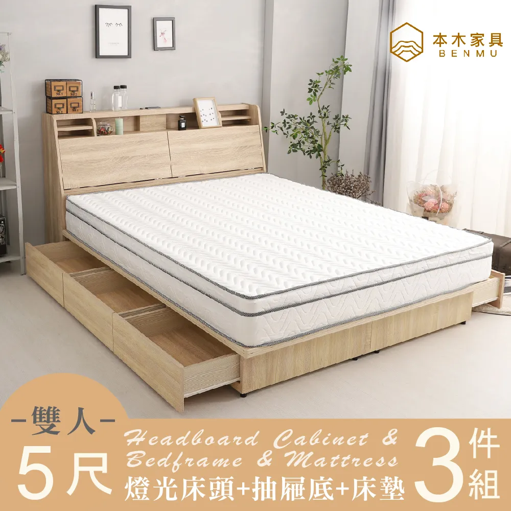【本木】薩魯 LED燈光收納床頭-單大3.5尺 歷史價格詳細信息
