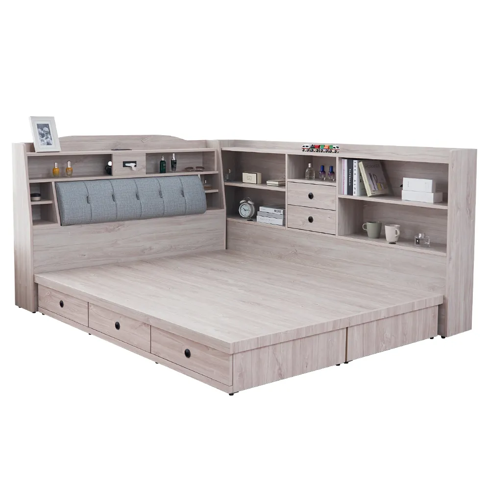 【時尚屋】[5V24]帕克斯5尺三抽雙人床底5V24-JE006+JE007-免運費/免組裝/臥室系列 歷史價格詳細信息