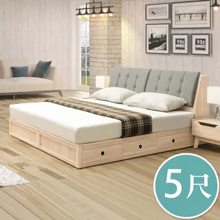 Boden-芬特5尺雙人床組(床頭箱+三抽收納床底)(不含床墊) 歷史價格詳細信息