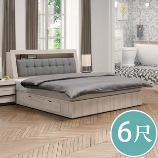 Boden-瑪諾6尺雙人加大床組(床頭箱+四抽收納床底)(不含床墊) 歷史價格詳細信息