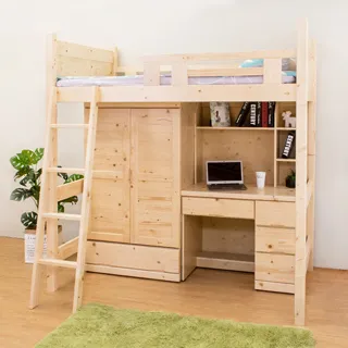 Boden-松木多功能雙層/高層床組(床架+斗櫃+書桌) 歷史價格詳細信息