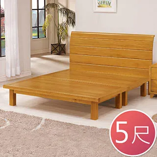 Boden-亞格5尺實木雙人床組(床頭片+床底) 歷史價格詳細信息