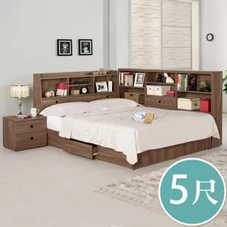 Boden-費德5尺雙人床組(黑色皮革床頭片+抽屜床底)(不含床墊) 歷史價格詳細信息