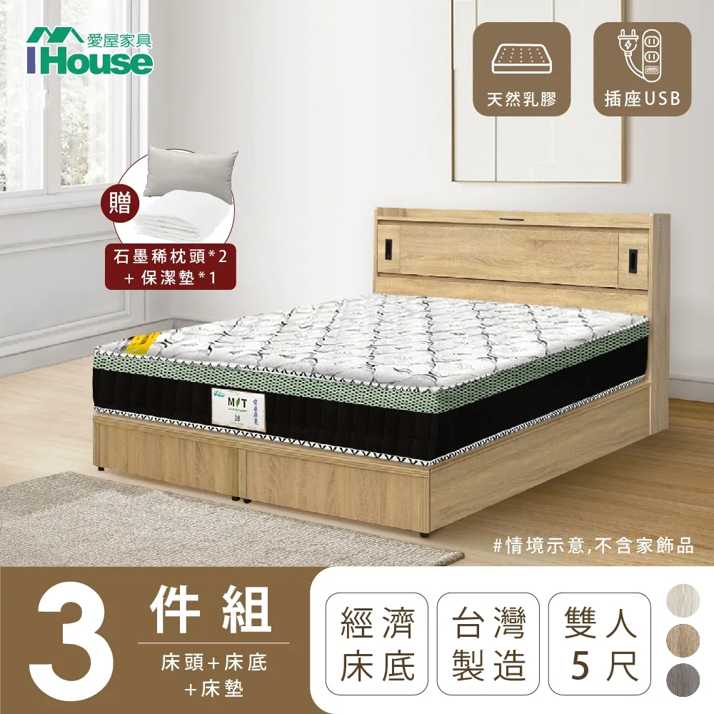IHouse-品田房間3件組(床頭箱+6分底+床頭櫃) 歷史價格詳細信息
