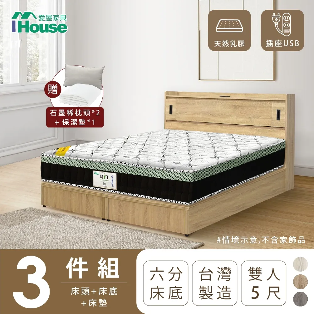 IHouse-品田房間3件組(床頭箱+6分底+床頭櫃) 歷史價格詳細信息