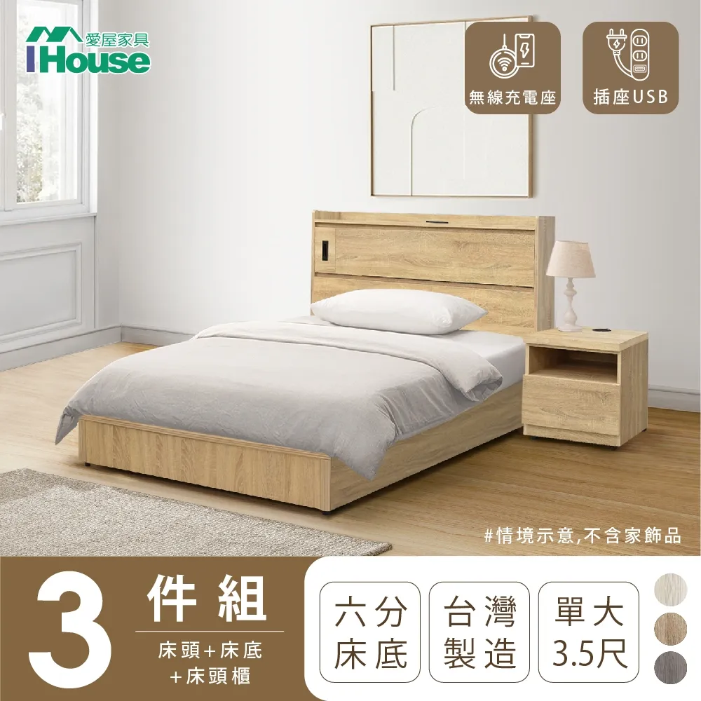 IHouse-品田房間3件組(床頭箱+6分底+床頭櫃) 歷史價格詳細信息