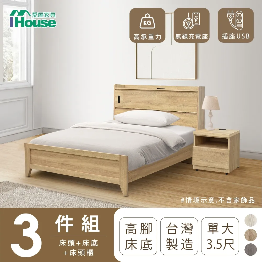 【IHouse愛屋家具】品田 房間3件組(床頭箱、收納抽屜+掀床底、床頭櫃) 雙大6尺 歷史價格詳細信息