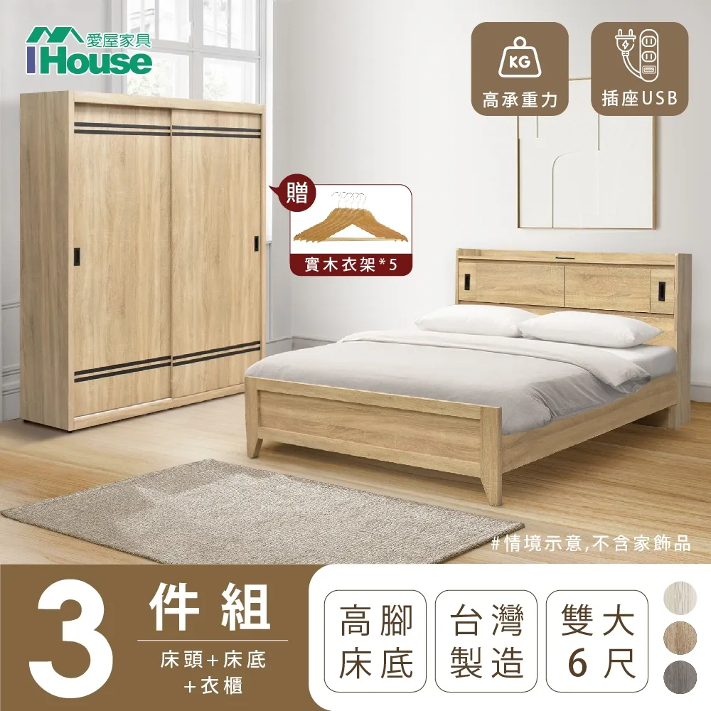 【IHouse愛屋家具】品田 房間3件組(床頭箱、收納抽屜+掀床底、床頭櫃) 雙大6尺 歷史價格詳細信息