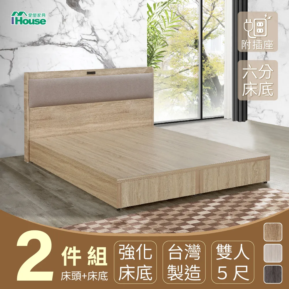 【IHouse】沐森 房間2件組(插座床頭、收納抽屜+掀床底) 雙大6尺 歷史價格詳細信息