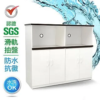 IHouse-SGS 防潮抗蟲蛀塑鋼四層開放式置物碗盤櫃(寬64深40高151CM) 歷史價格詳細信息