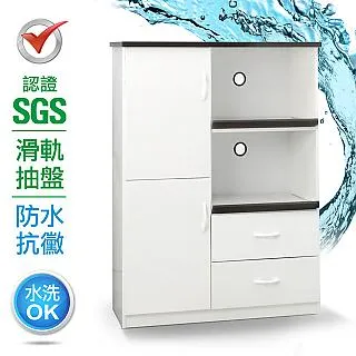 IHouse-SGS 防潮抗蟲蛀塑鋼二層開放置物碗盤櫃(寬64深41.5高88CM) 歷史價格詳細信息