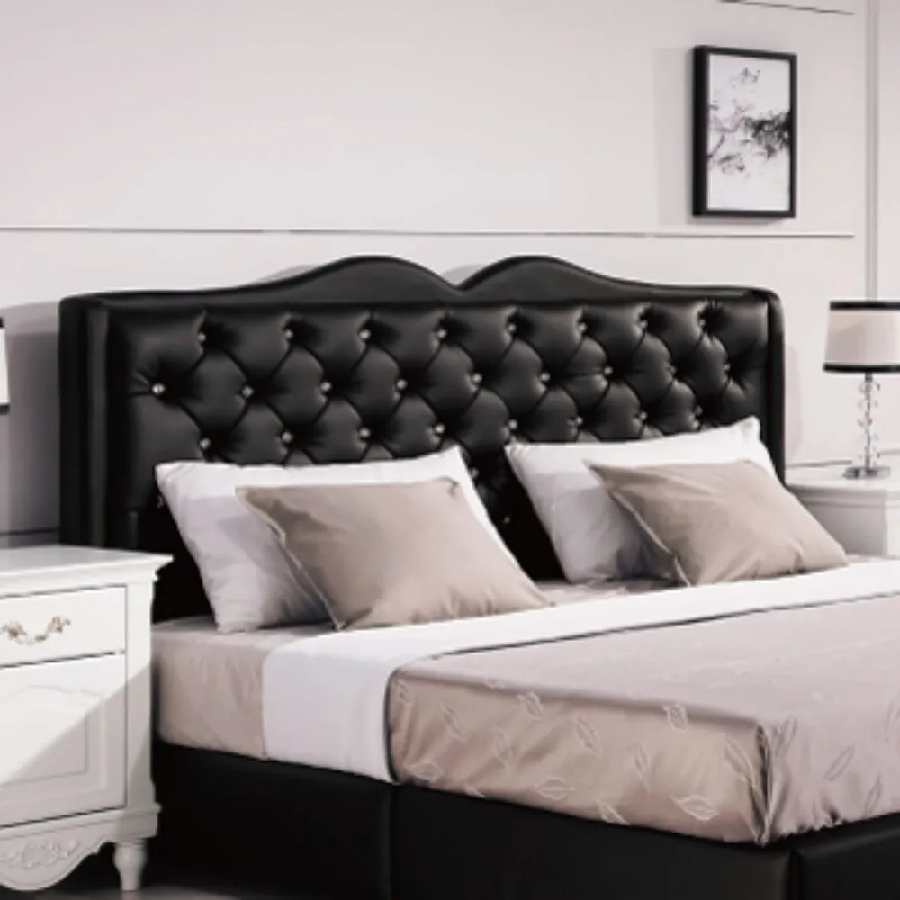 AS-溫蒂黑皮雙人加大6尺床頭片-183x12x119cm 歷史價格詳細信息