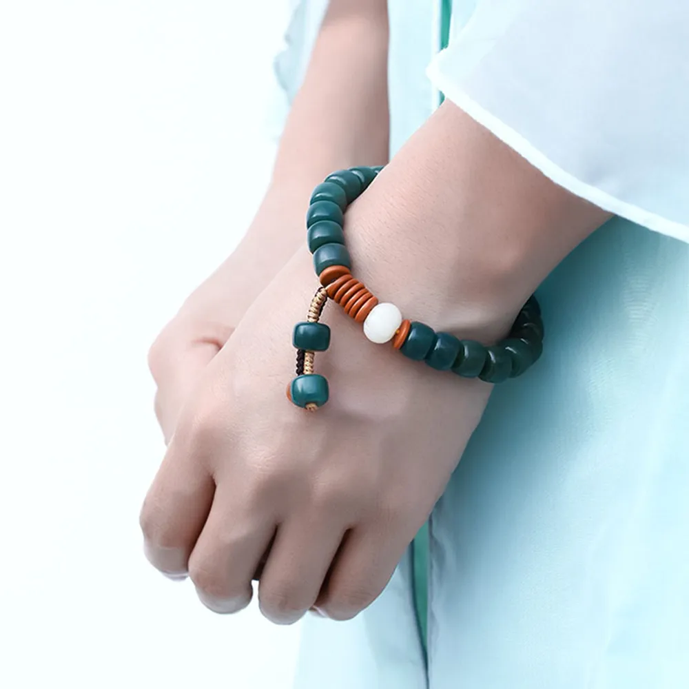 【古緣居】天然白玉菩提根雕刻蓮花佛珠手鏈手串12mm（一對） 歷史價格詳細信息