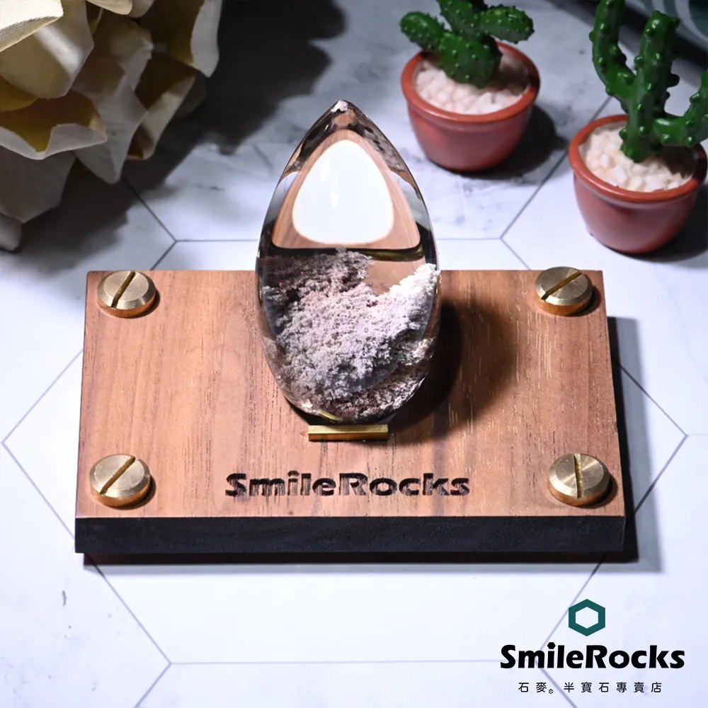 SmileRocks 石麥 水滴形茶黃晶帶藍針 3.0x1.7x4.4cm No.042770508 歷史價格詳細信息