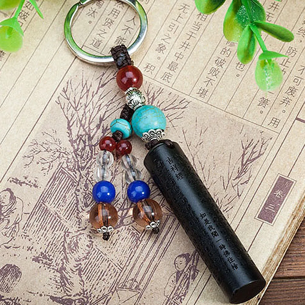 ★好運來★圓柱吉祥經精雕木鑰匙圈 歷史價格詳細信息